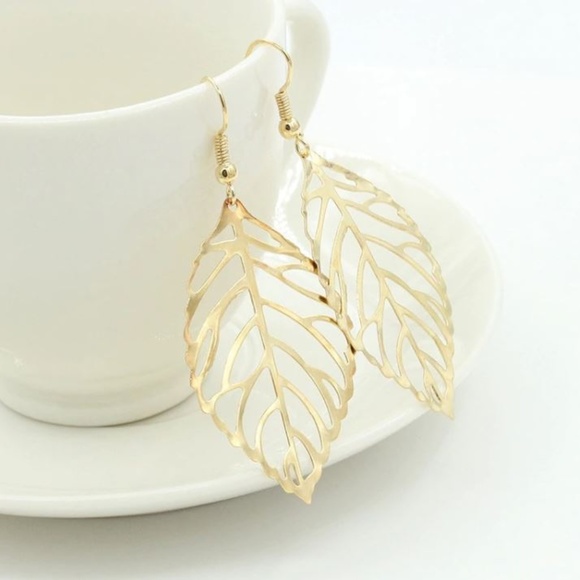4 for $20 Leaf Earrings (Gold) - Picture 5 of 6